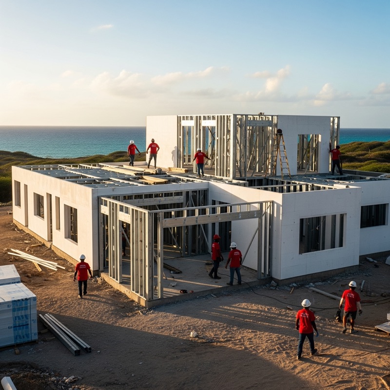 Steel framing installation